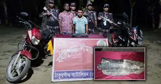 পঞ্চগড়ে বিজিবির অভিযানে কষ্টিপাথরসহ আটক ২